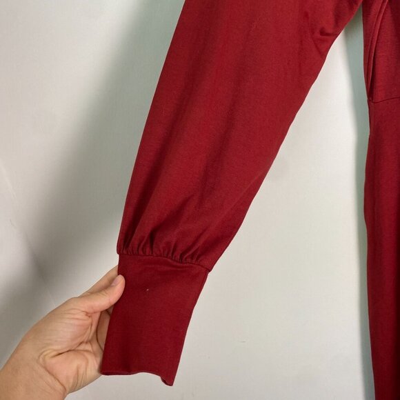 Able Dress NWT Rita Square Neck Pima Cotton Midi Sun Dried Tomato Size M - Picture 11 of 11